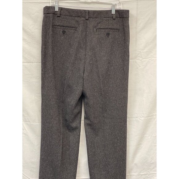 Charter Club Womens Charcoal Gray Speckled Straight Leg Pants Size 12 Flat Front - Picture 4 of 9